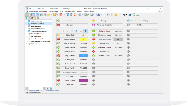 Software Mitarbeiterstatus